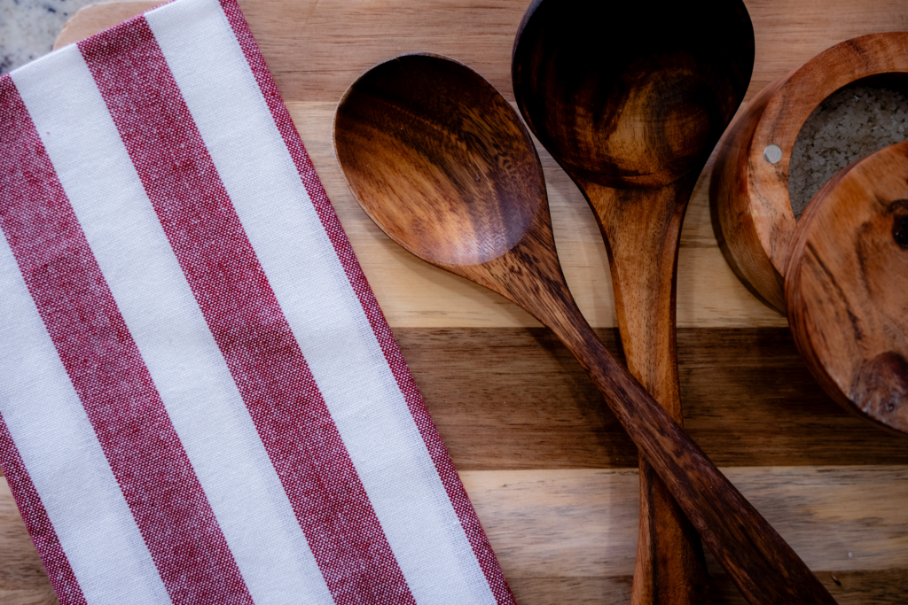 Red and White Striped Tea Towel