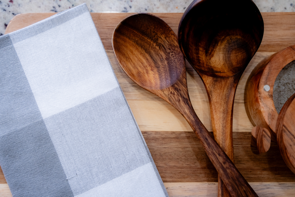 Large Checkered Grey Tea Towel