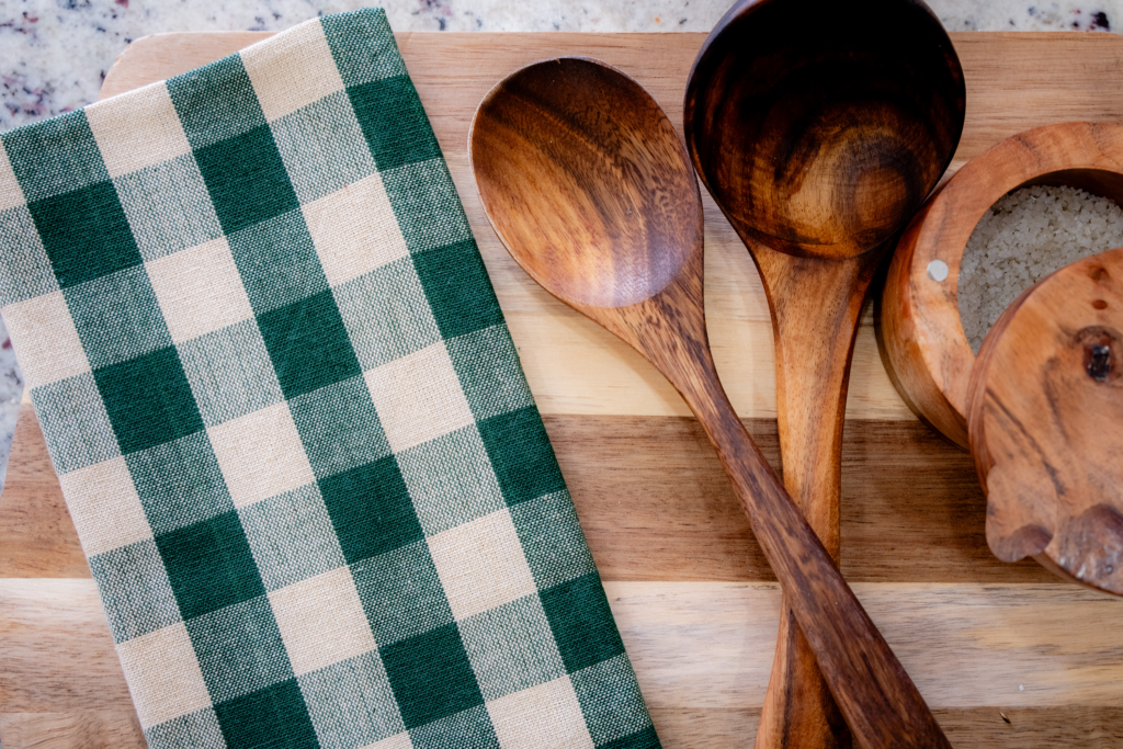 Green Gingham Tea Towel