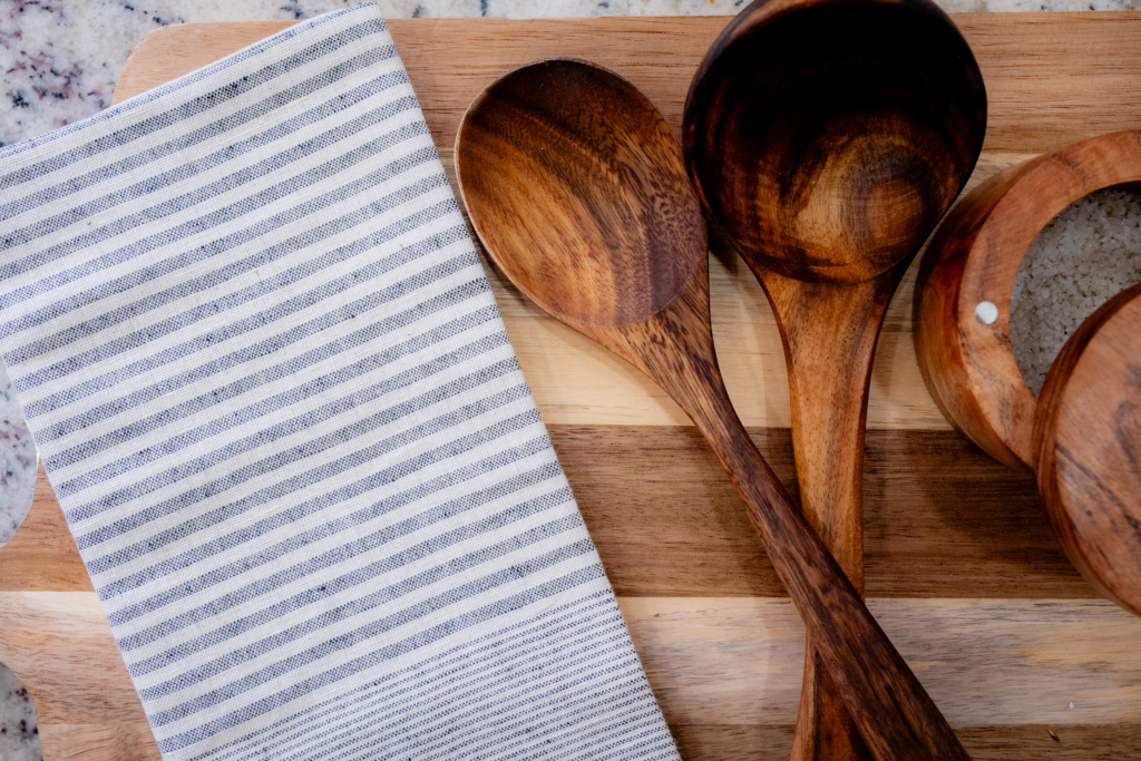 Grey Pin Stripe Tea Towel