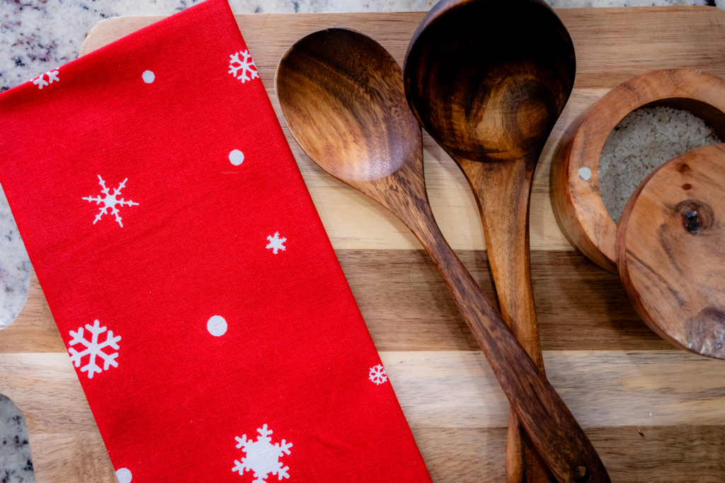 Red Snowflake Tea Towel