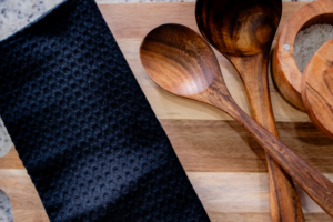 Navy Waffle Tea Towel